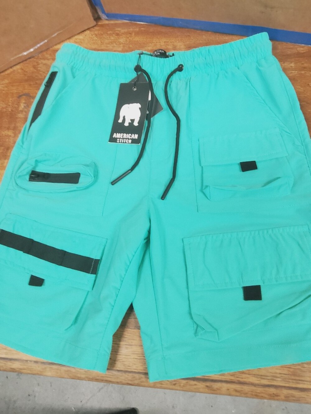 Womens American Stitch Teal Cargo Shorts Size Small